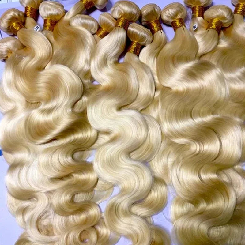 Brazilian Hair Extensions, Body Wave Remy Human Hair Weave Bundles - Long 16-40 Inch
