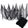 Halloween Spider Web Decorations - Black Gauze for Haunted House & Party Scenes