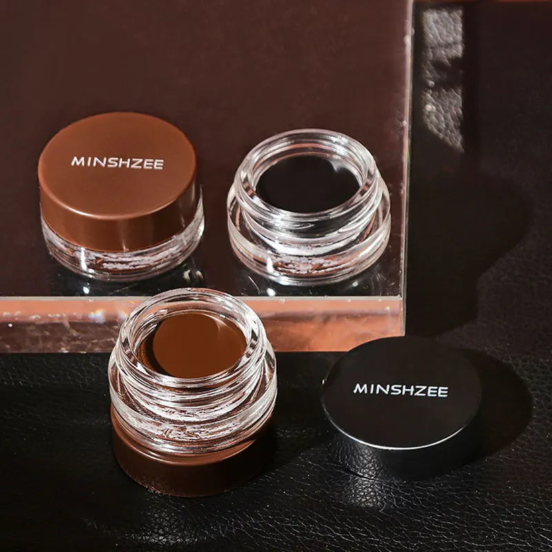 Waterproof Eyebrow Pomade with Brush - Quick Dry, Sweat & Water Resistant, Non-Breaking Brown & Light Brown Shades