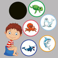 Color Changing Toilet Sticker for Kids - Waterproof Thermochromic Urinal Trainer Set