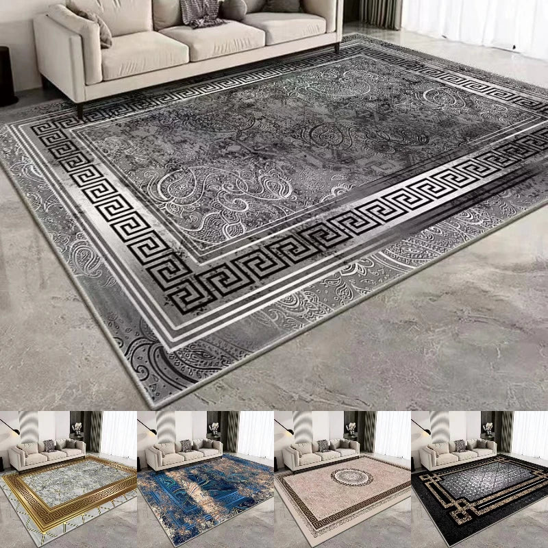 Large Area Non-Slip Wear-Resistant Floor Rug for Living Room and Bedroom