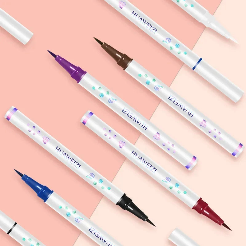 Waterproof Liquid Eyeliner Pen - Fine Tip, Long-Lasting, 6 Colors