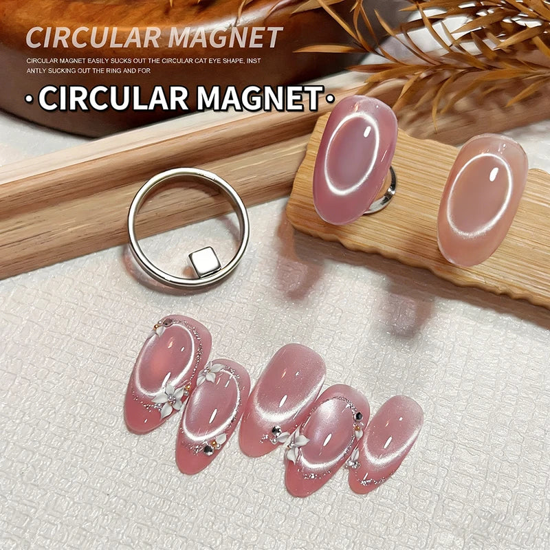 Magnetic Cat Eye Nail Art Magnet Ring for Gel Polish - Black Hole Shape