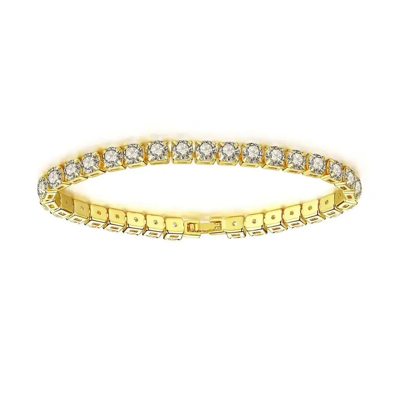 Women's Zirconia Tennis Bracelet Crystal Charm Thin Chain Wedding Jewelry