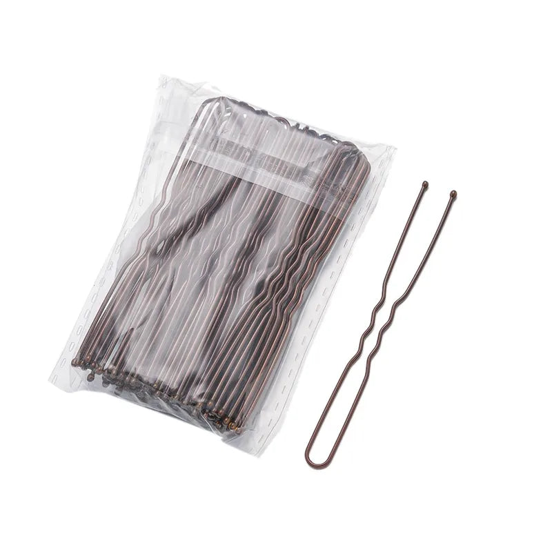 50Pcs Metal Waved U-Shaped Hair Pins for Women and Girls Hair Styling Accessories