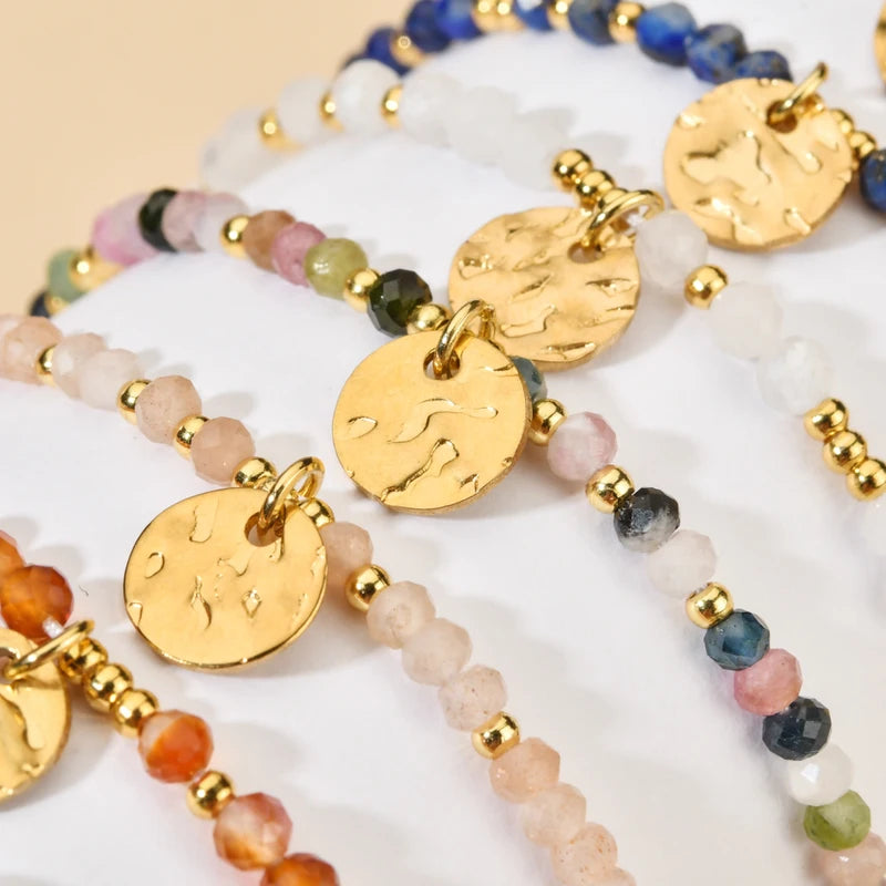 Natural Stone Beaded Bracelet for Women - Colorful Bohemian Friendship Jewelry