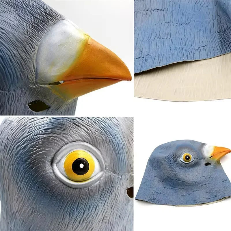 Realistic Dove Head Mask Animal Costume for Party Cosplay Halloween Rave
