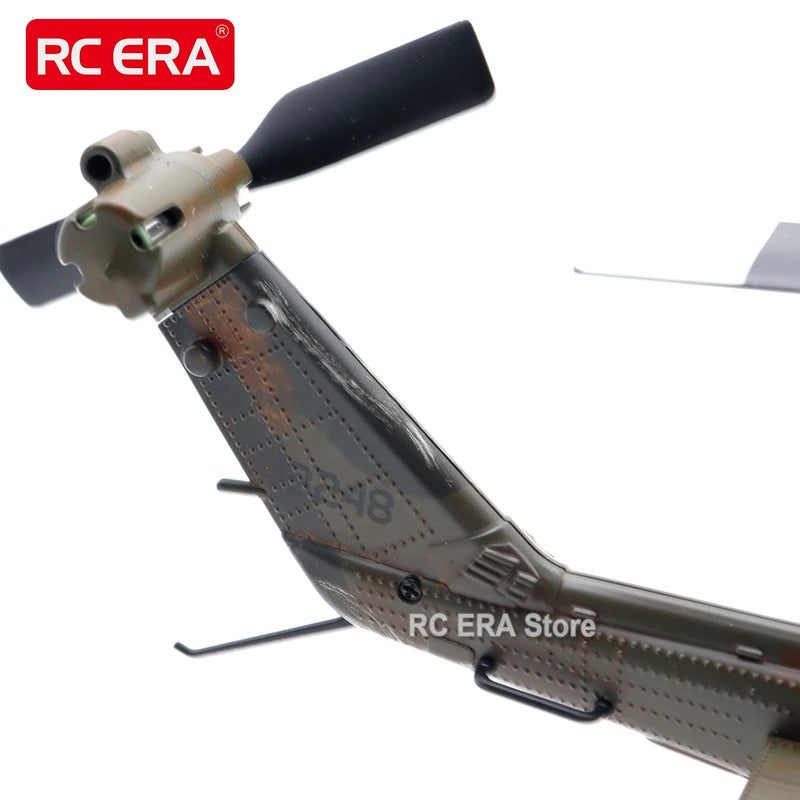 Camouflage Remote Control Helicopter with Gyro & Optical Flow Stabilization - Weathered UH1 Huey RC Toy