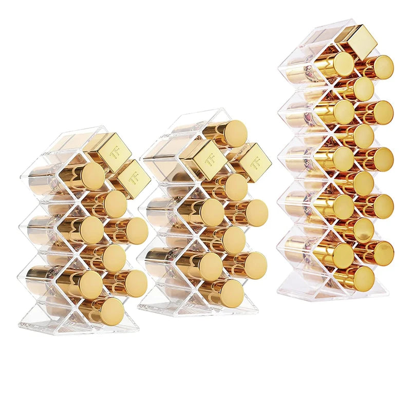 16-Grids Acrylic Lipstick Jewelry Organizer Box - Cosmetic Storage Case