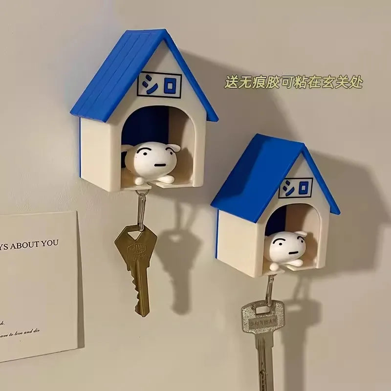 Crayon Shin-Chan Key Rack Nohara Shiro Wall Key Holder Creative Toy Decor