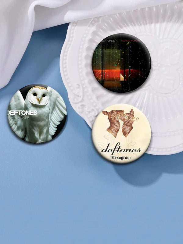 Round Pin Badge for Clothes Bags Hat Decor 32mm 50mm Creative Brooches