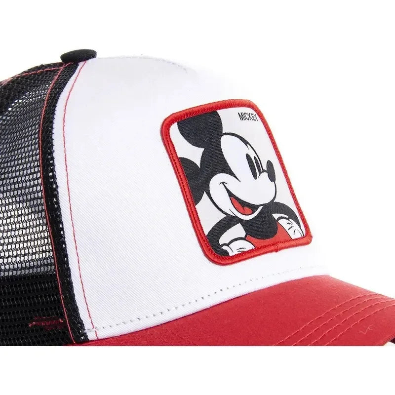 Kawaii Mickey Mesh Back Baseball Cap - Adjustable Sun Hat for Outdoor Streetwear