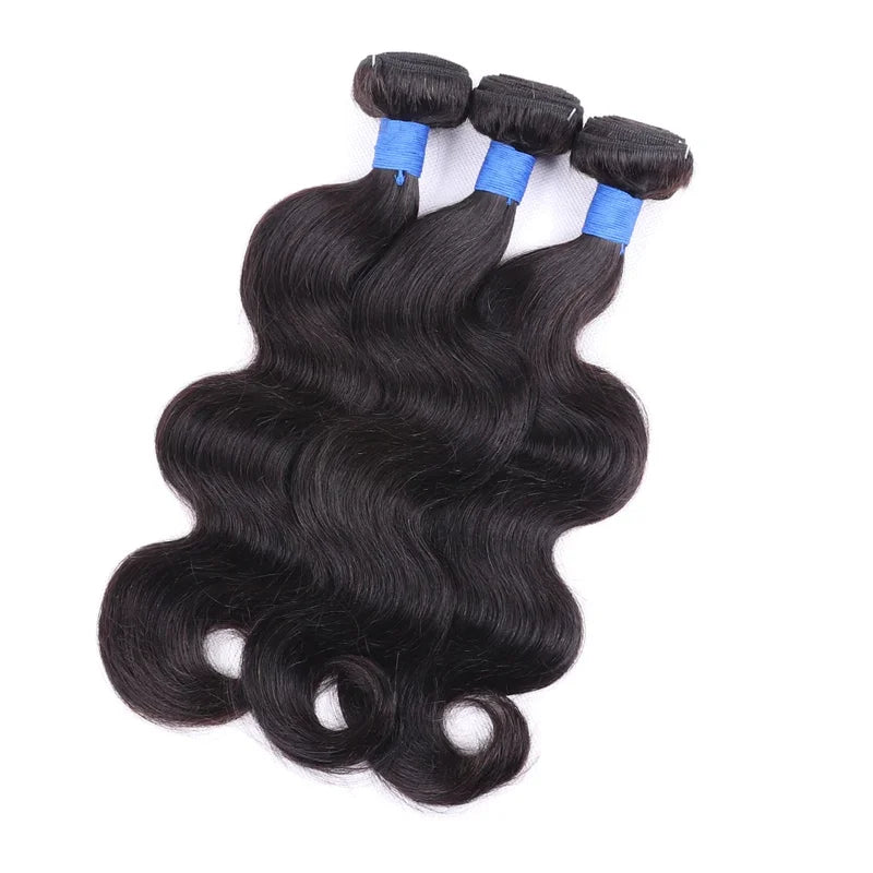 Brazilian Remy Body Wave Hair Extensions 3-4 Bundles Wavy Unprocessed Human Hair