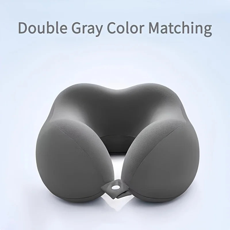 U-Shaped Travel and Office Neck Pillow - Ergonomic Support, Medium Soft