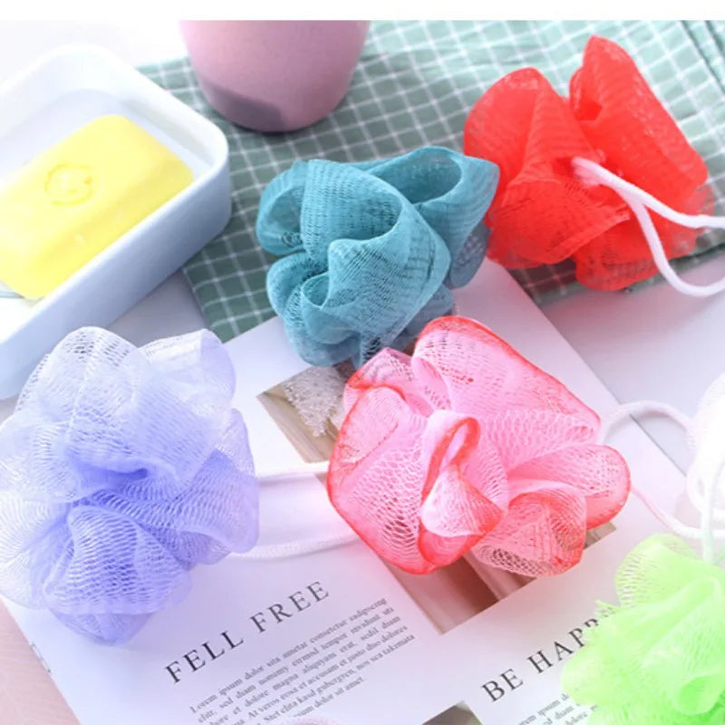10Pcs Bath Shower Loofah Sponge Set - Colorful Mesh Body Wash Exfoliators