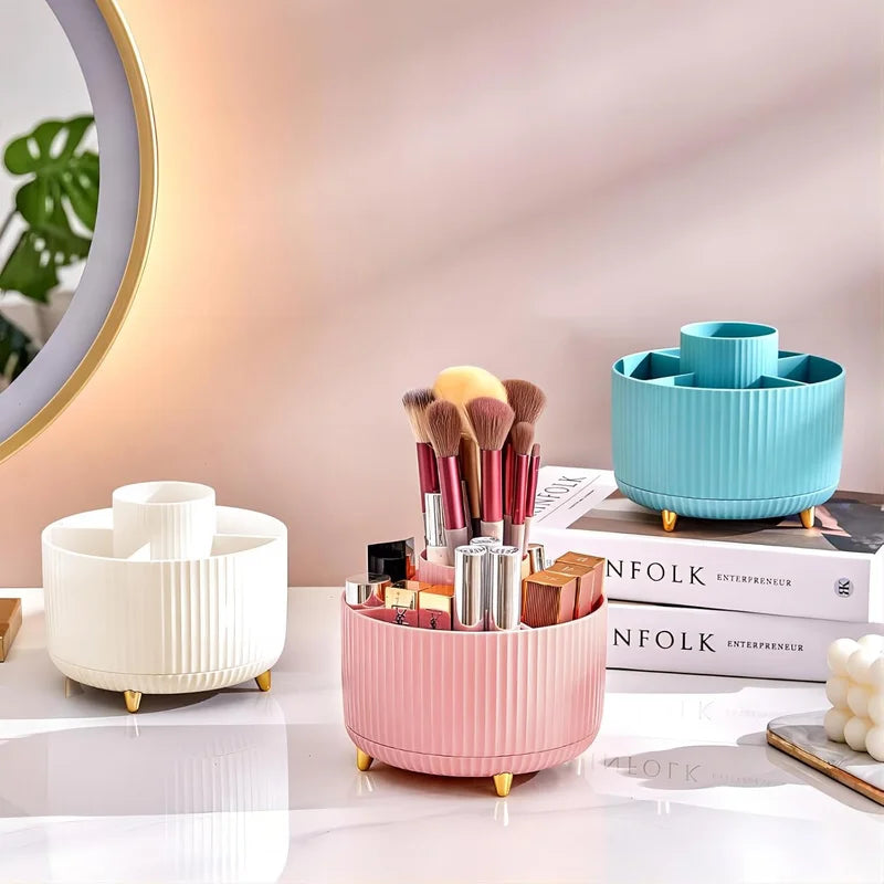 360° Rotating Makeup Storage Box Organizer Cosmetic Brush Lipstick Jewelry Holder