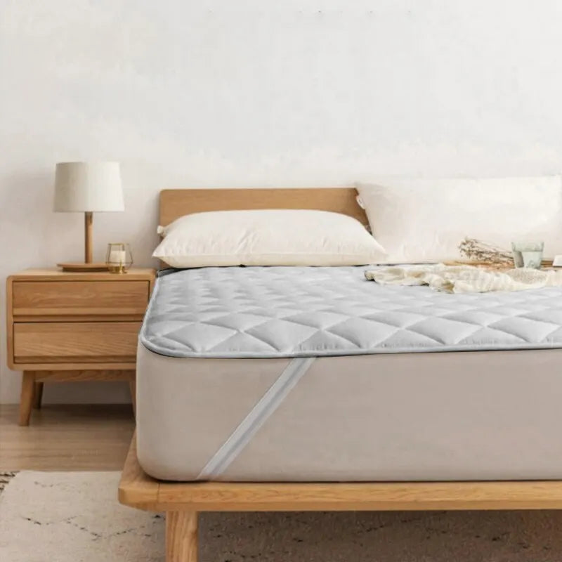 Ultrasonic Mattress Protector Cover Pad Washable Bed Shield with Elastic Band