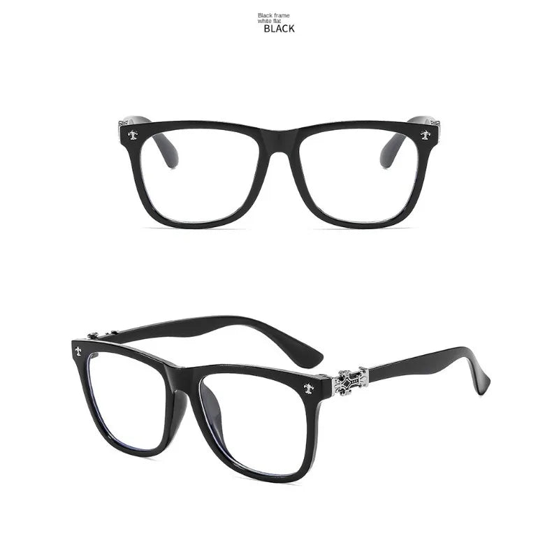 Fashion Glasses Frame Women & Men Square Eyeglasses Anti Blue Light Vintage Prescription