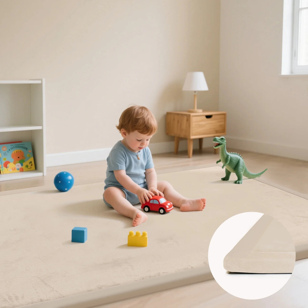 Large Baby Play Mat - Non-Slip Tatami Style Floor Rug for Crawling & Play