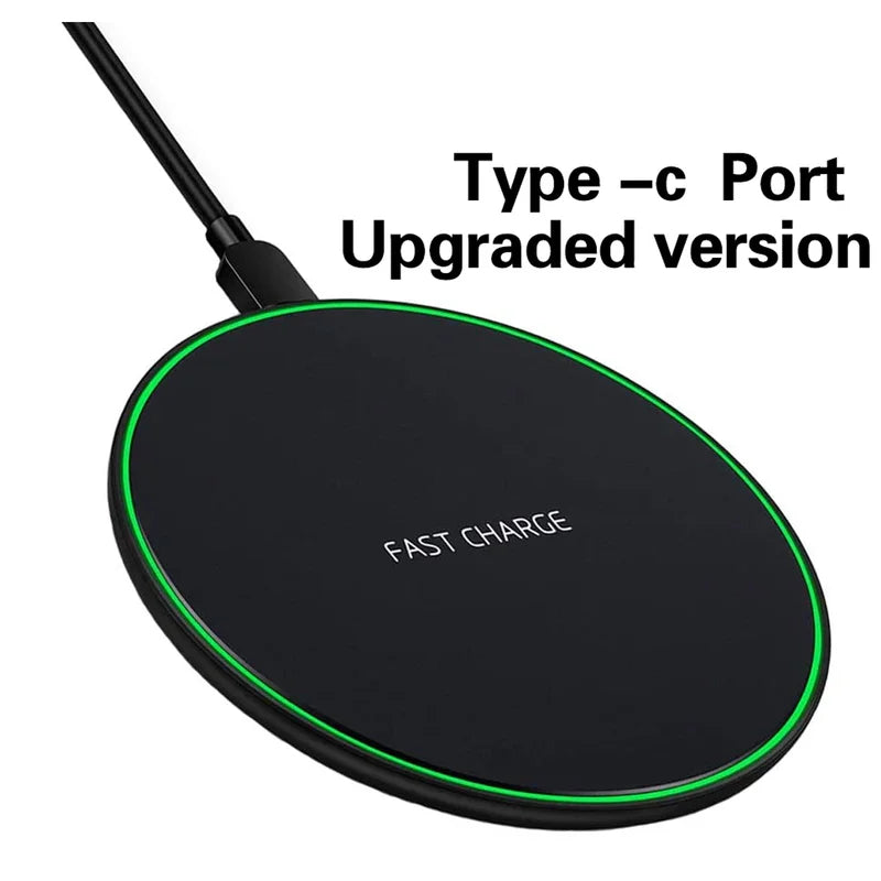 30W Fast Wireless Charger Pad for iPhone Samsung Xiaomi Qi-Enabled Devices