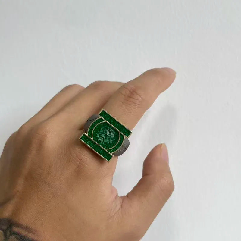 DC Lanterns Green Lantern Corps Ring Metal Cosplay Prop Collectible Accessory