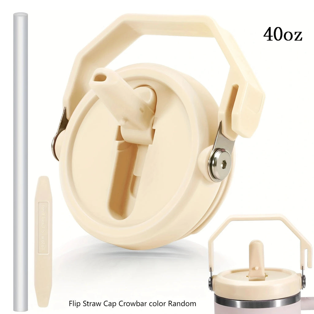 Leak-Proof 14oz & 40oz Tumbler Replacement Lid with Handle & Flip Straw