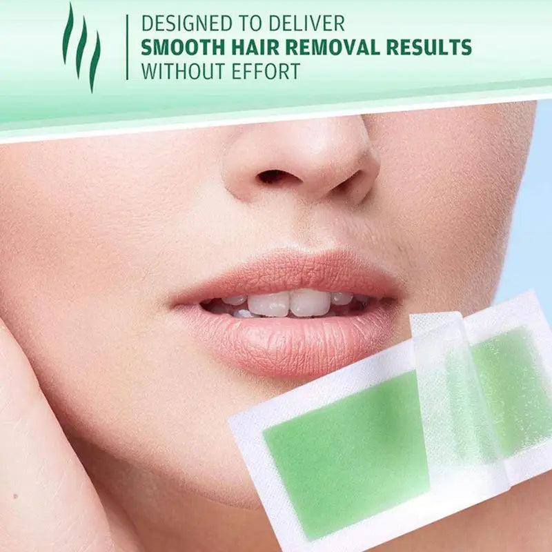 Facial Hair Removal Wax Strips for Face & Body - Gentle, Fast-Acting, Mess-Free