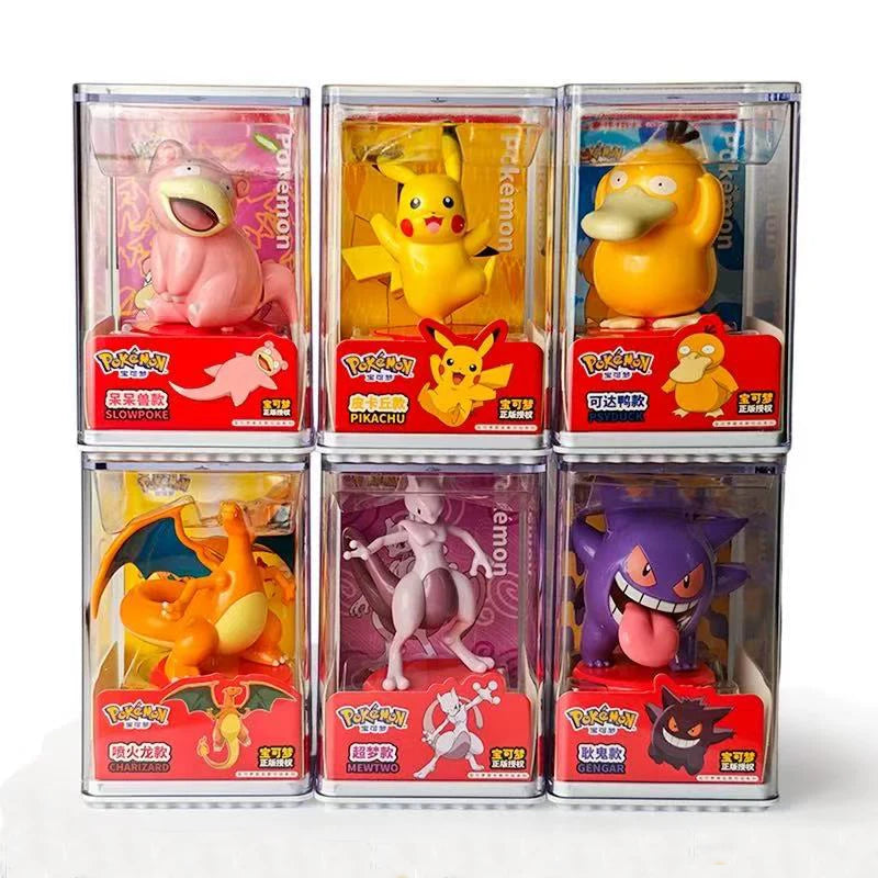 Pokémon Collectible Action Figures Set - Gengar, Charizard, Pikachu, Mewtwo, Assorted Colors