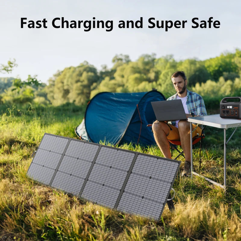 220W Portable Foldable Monocrystalline Solar Panel Waterproof for Camping & Off-Grid Power