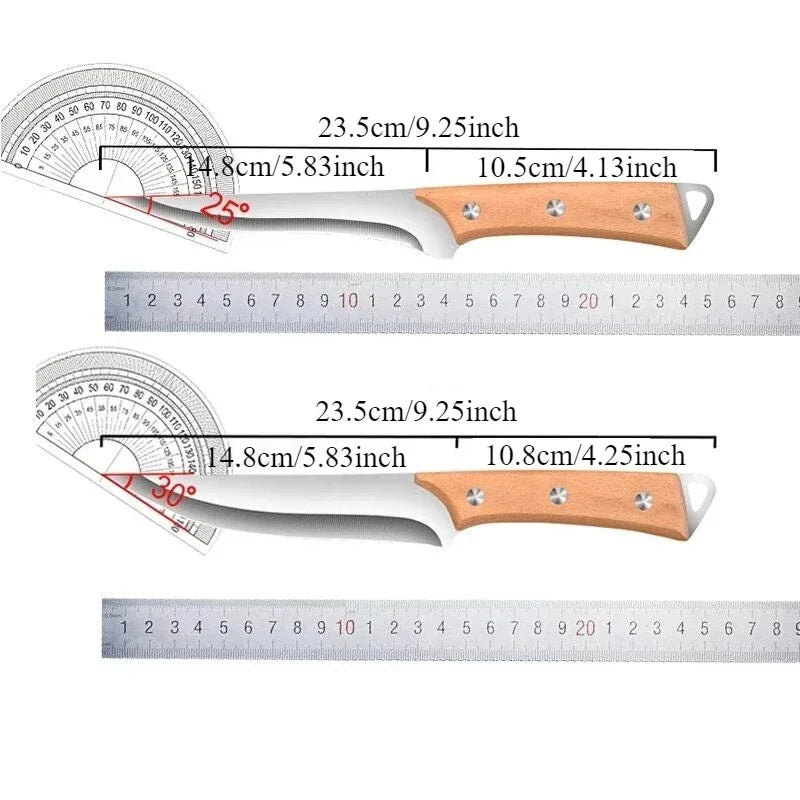 Stainless Steel Fillet Boning Knife - Professional Chef's Kitchen Knife with Wooden Handle - Forged Meat & Fish Slicing Knife