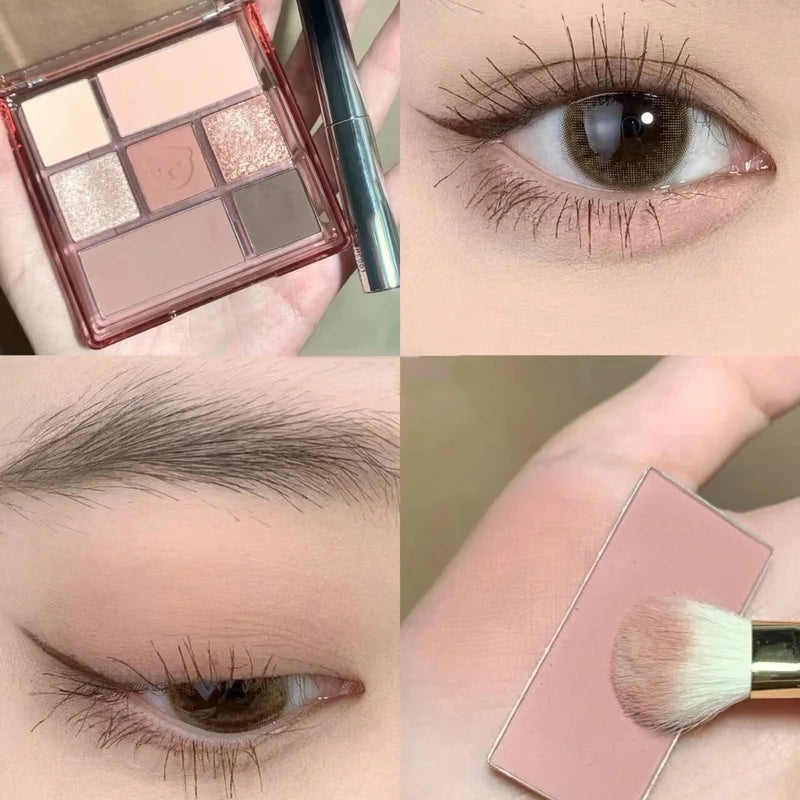 Multi-Color Matte Eyeshadow Palette - 7/9 Shades for Eye Makeup & Contouring