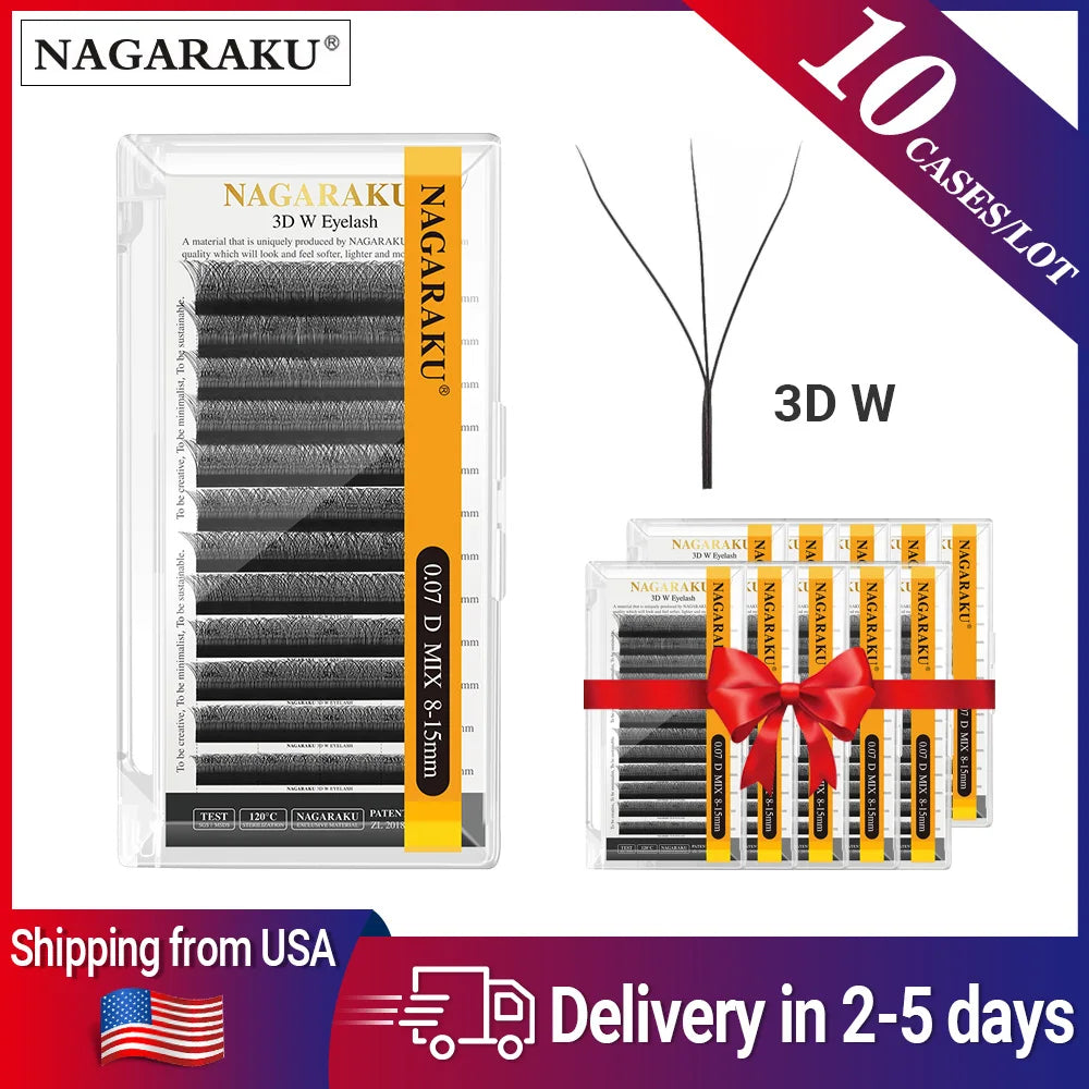 Eyelash Extensions 3D 4D 5D W Shape Set - Multiple Lengths & Colors