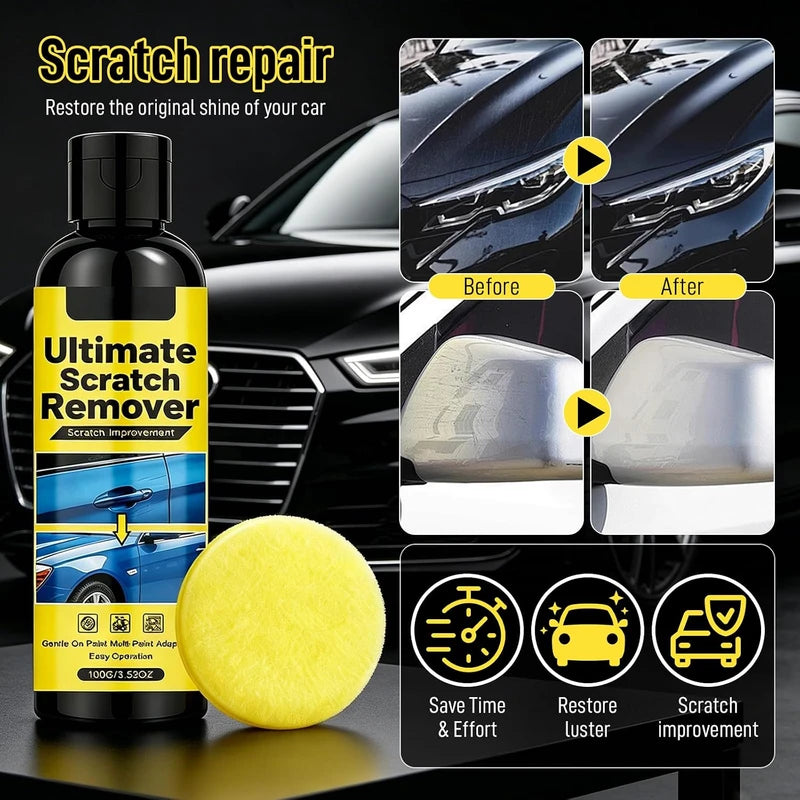 Car Scratch Removal Wax Kit for Vehicle Paint Surface Repair 100g with Sponge