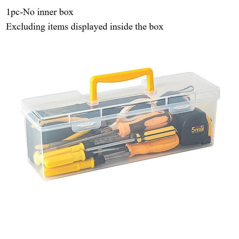 7-Piece Multi-Compartment Tool Storage Box Set for Screws Wrenches Hardware