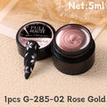 5ml Metallic Chrome Gel Polish Set - Gold Silver Rose Gold Mirror Nail Art