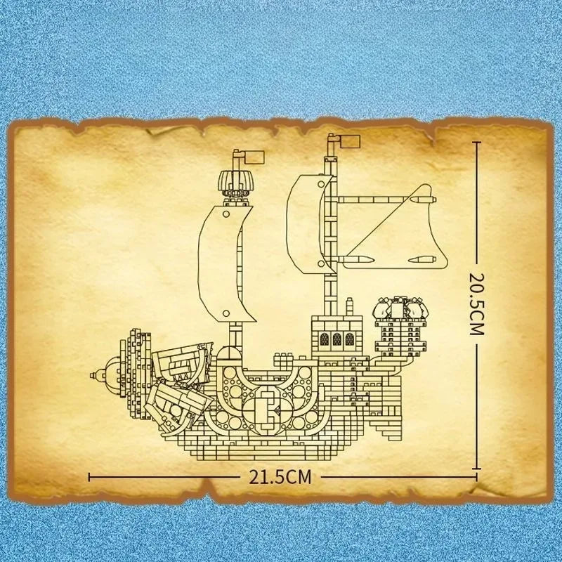 One Piece Pirate Ship Model Kit - Anime Sailing Boat Collection Display Toy