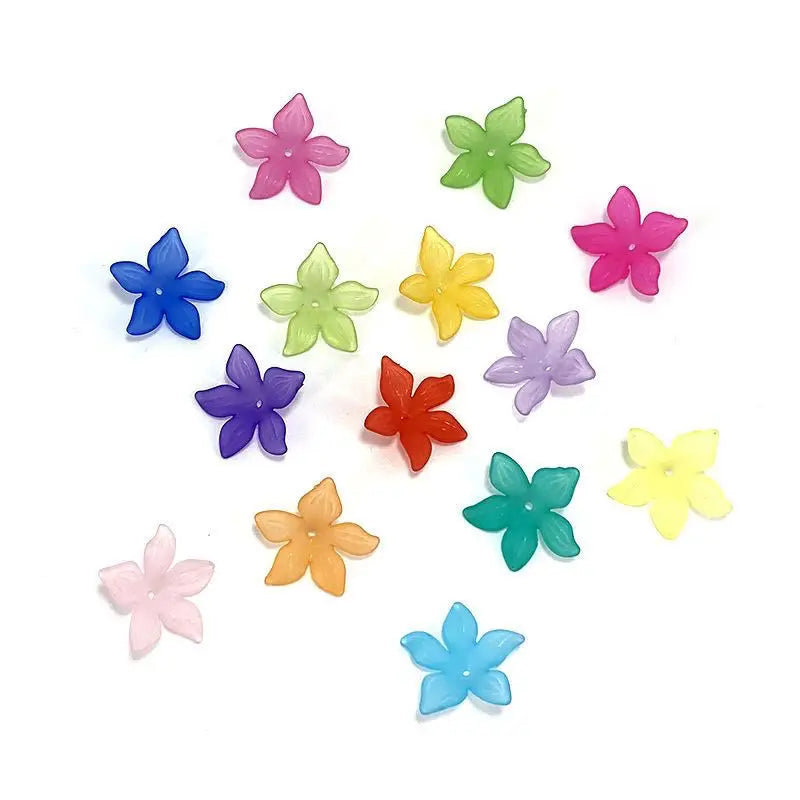 Frosted Acrylic Beads Caps 50/100pcs for Jewelry Making DIY Bracelets & Necklaces