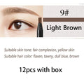 Waterproof Microblading Eyebrow Pencil Set - Long-lasting, Natural Finish, Multiple Colors