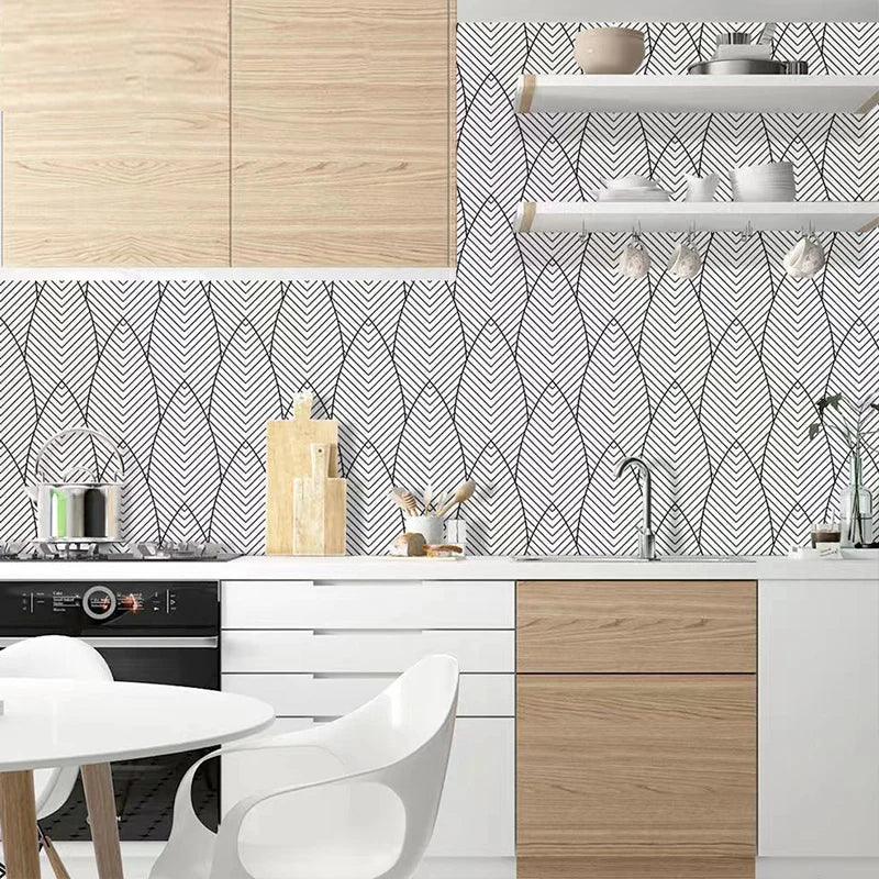 Geometric Peel-and-Stick Wall Contact Paper for Home Decor, Waterproof & Removable