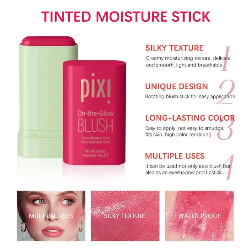 Natural Nude Cream Blush Stick for Cheeks & Lips - Buildable, Long-Lasting Makeup