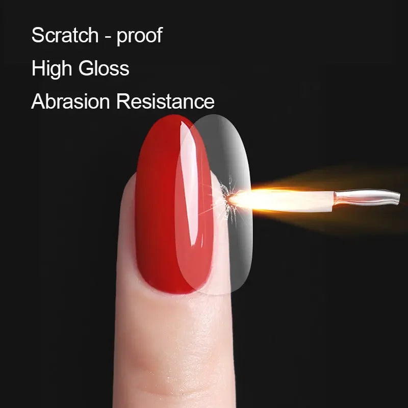 High Shine No Wipe Gel Top Coat for Extended Nail Polish Durability - 100ml