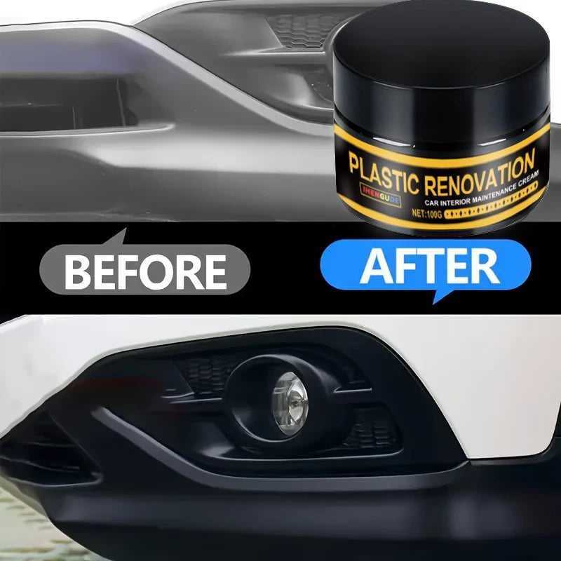 Car Plastic Repair Kit 100g Black Leather & Panel Wax Coating for Interior Restoration