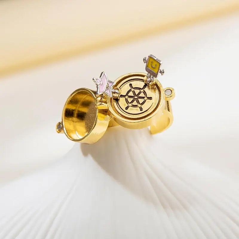 Magnetic BFF Rings Set - Adjustable Cartoon Friendship Jewelry for Best Friends