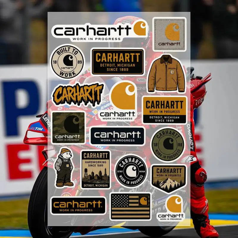 High-Quality Motorcycle Decal Set Vinyl Stickers for Bikes & Helmets