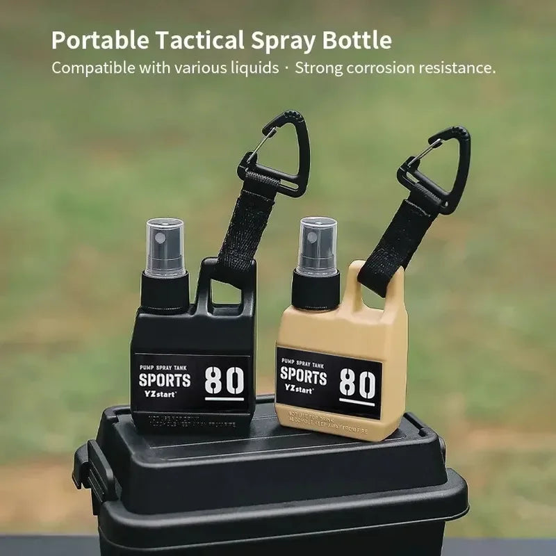 80ml Portable Spray Bottle with Carabiner - Refillable Cosmetic Container for Outdoor Camping Hiking