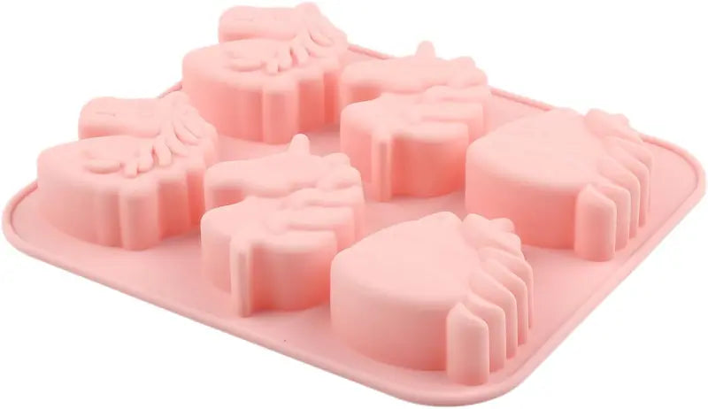 Silicone Unicorn Head Chocolate Mold - 6 Cavities for Candy & Cake Decoration
