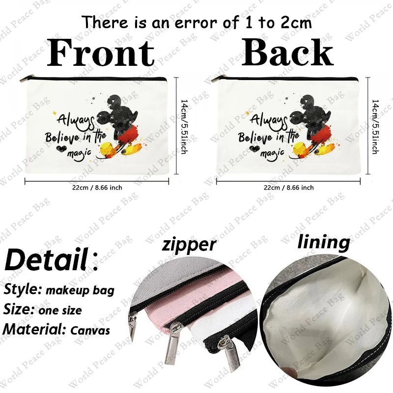 Cute Travel Makeup Bag for Women, Large Capacity Cosmetic Organizer