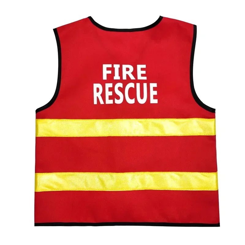 Kids Firefighter Costume Set - Little Fireman Halloween Carnival Dress Up