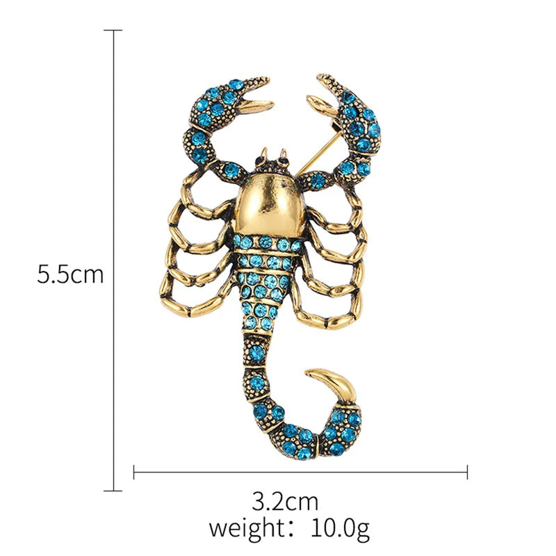 Halloween Retro Scorpion Insect Brooch Jewelry Accessory Gothic Gift