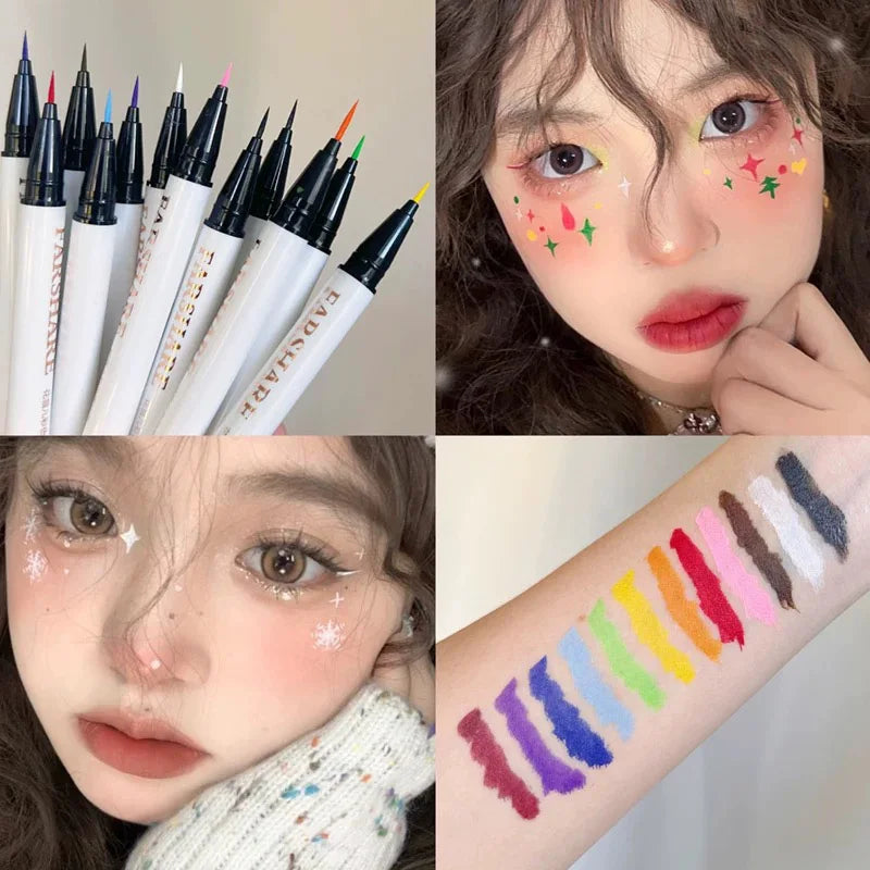 Waterproof Colorful Liquid Eyeliner Pen - Lasting, Quick-Dry, Easy To Use